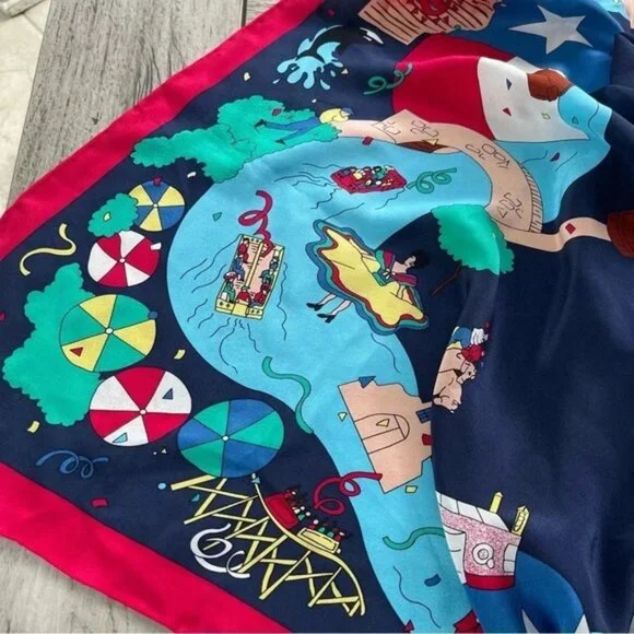 San Antonio City Pure Silk Scarf - Picture 4 of 7